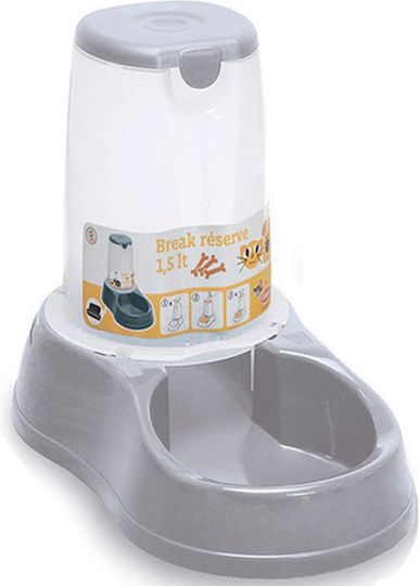 Stefanplast Break Automatic Bowl Food for Dog & Cat 1.5lt in Gray Color