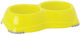 Moderna Plastic Bol Mâncare pentru Câine 2x 645ml în Culoare Galben