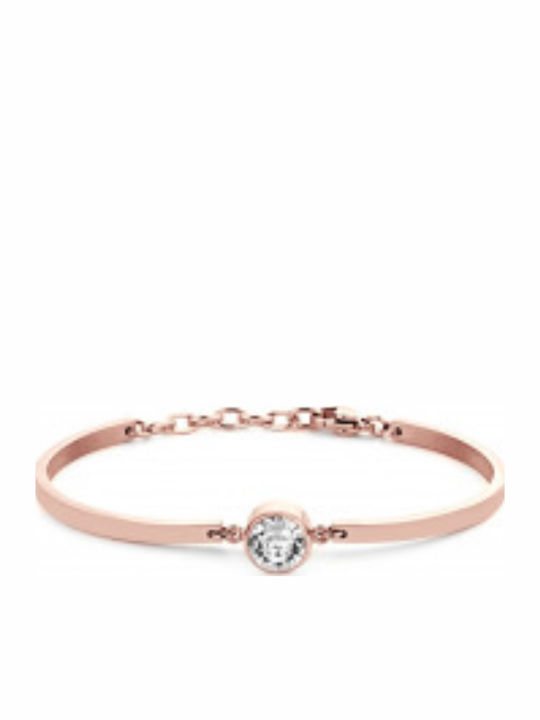 Natalie Gersa Women's Bracelet Handcuffs from Stainless Steel Gold Plated 16.5cm
