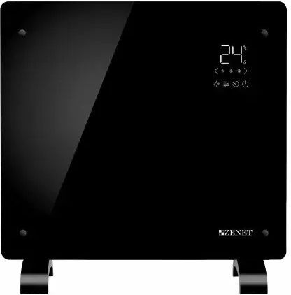 Zenet Конвектор Стена 1000W с Електронен Термостат 58x13см Черен