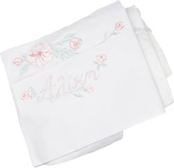 LiebeQueen Christening Oilcloths Set White with Flower Theme