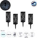 GloboStar Set of 4 Stake Solar Lights Lanterns 0.8W 80lm Cold White 6000K with Motion Sensor and Photocell IP65