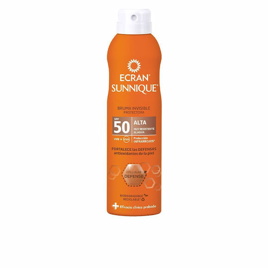 Ecran Sun Lemonoil Αδιάβροχη Αντηλιακή Κρέμα Σώματος SPF50 σε Spray 250ml