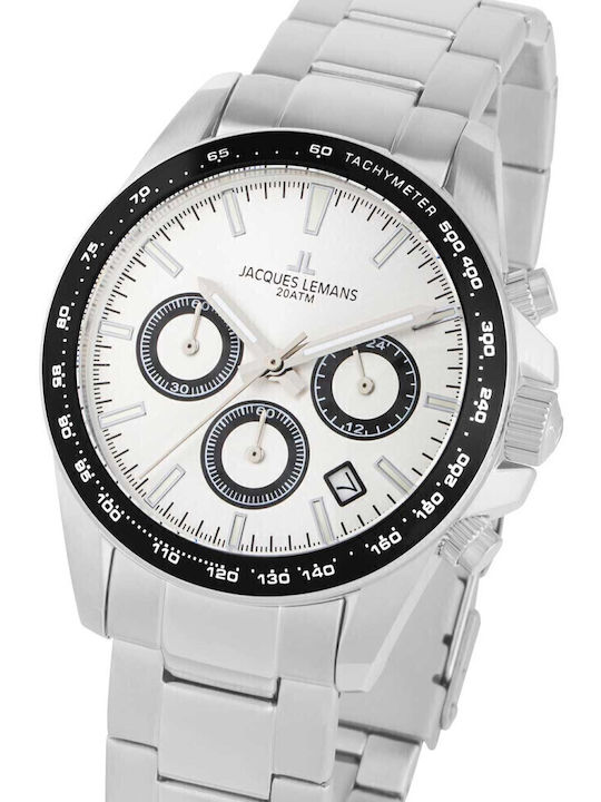 Jacques Lemans Liverpool Ανδρικό Ρολόι 40mm Χρο...