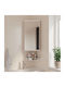 vidaXL Bathroom Mirror with Shelf & Cabinet 30x24cm White
