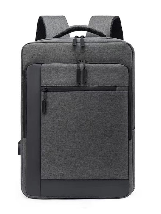 Τσάντα Πλάτης για Laptop 15.6" με Θύρα USB σε Γκρι χρώμα BP-33