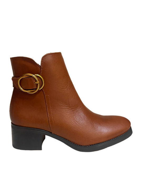 Wikers Leder Damen Knöchelstiefel Tabac Braun