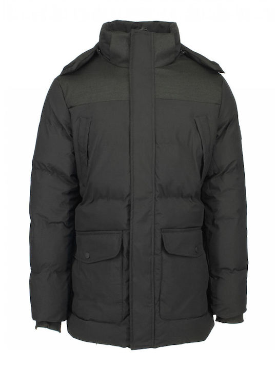 Freeman Clothing Men's Winter Puffer Jacket BLACK