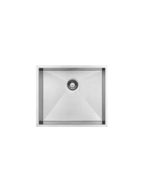 Macart Quattro Ένθετος Νεροχύτης Inox Σατινέ Μ48xΠ43cm Ασημί