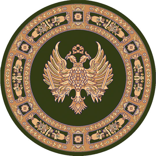 Isexan Round Church Carpet Orthodoxia Open Wings Green Ø60cm 01-40-1000