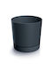 Prosperplast Jar Plastic Anthracite with Saucer 20x20cm.