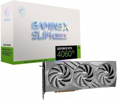 MSI GeForce RTX 4060 Ti 16GB GDDR6 Gaming X Slim alb Placă Grafică