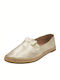 Women's Leather Espadrilles Gold