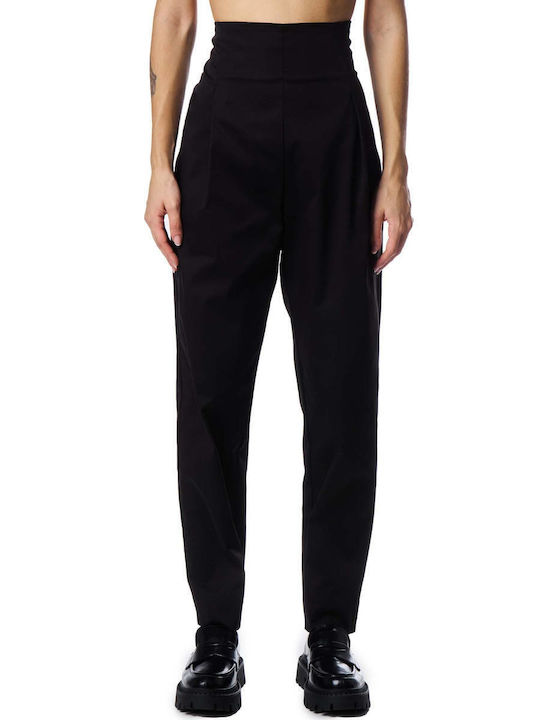 Zoya Women's High-waisted Fabric Trousers Black
