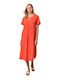 Vamp Summer Maxi Dress red chili