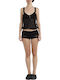 Pepita Winter Damen Nachthemd Nero