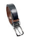 Legend Accessories LGD-2021 Men's Leather Double Sided Belt Black / Camel