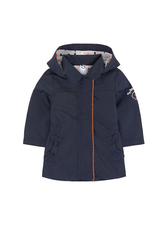 3 Pommes Kids Trench Coat Navy Blue