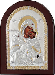 Prince Silvero Свещена Изображение Богородица С Младенеца Сребърна 15x21см