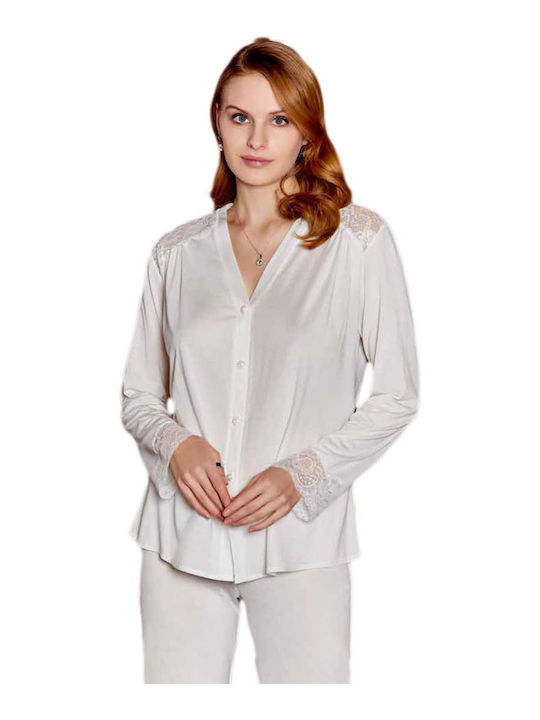 FMS Winter Women's Pajama Set Ecru Wanda