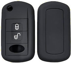 Silicone Car Key Cover Case with 3 Buttons for Rover Black