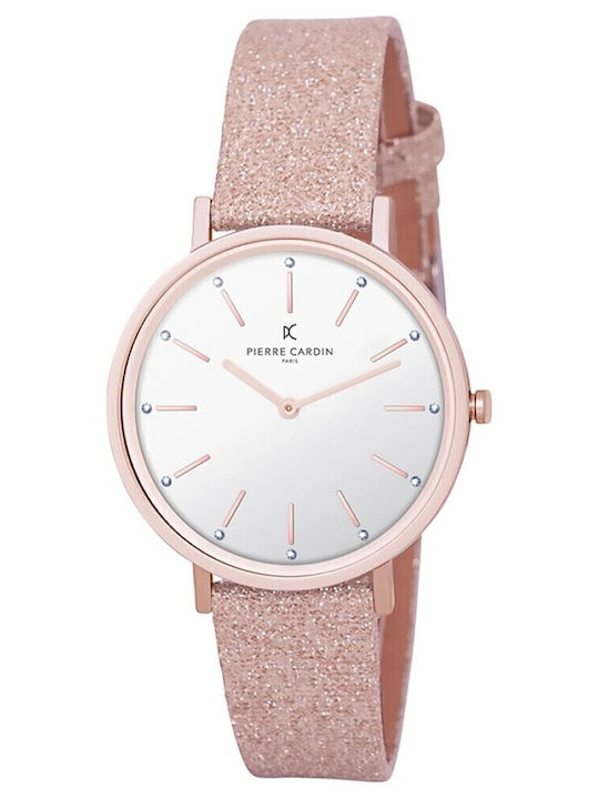 Pierre Cardin Belleville Women's Watch with Silver Leather Strap