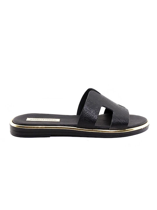 Mariella Fabiani S Women's Flat Sandals in Black Color