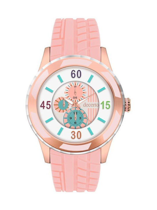 Decerto Lollipop Watch with Pink Rubber Strap