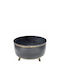 Zaros Fruit Bowl Metallic Black 30x30x22cm