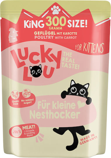 Lucky Lou Lifestage Υγρή Τροφή για Ανήλικες Γάτες σε Φακελάκι με Πουλερικά χωρίς Σιτηρά 300gr
