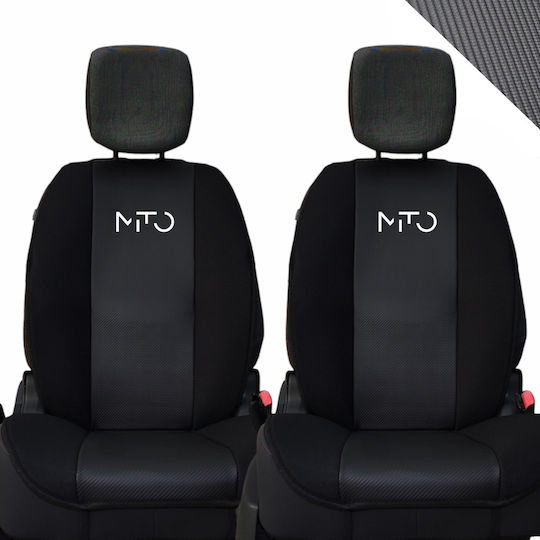Spătar Auto 2buc Piele sintetica Negru