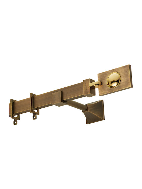 Zogometal Metallisch Vorhangstange Einfach Bronze