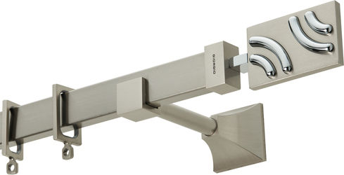 Zogometal Metallisch Vorhangstange Einfach Nickel Matt