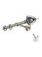 Zogometal Metallic Curtain Pole Single Φ25mm 160cm Nickel Matte