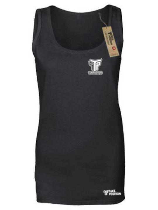 Takeposition Women's Blouse Cotton Sleeveless Black