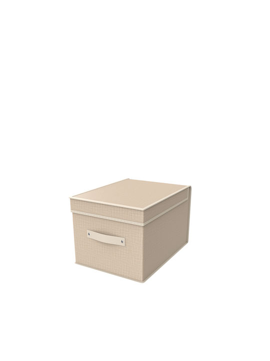 Tpster Plastic Storage Box with Lid Beige 30x40...