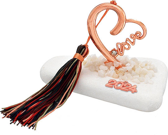 Adorex de birou Amulet Rose Gold din Piatră 7x9cm 1buc