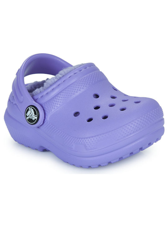 Crocs Ανατομικές Παιδικές Παντόφλες Μωβ Classic...