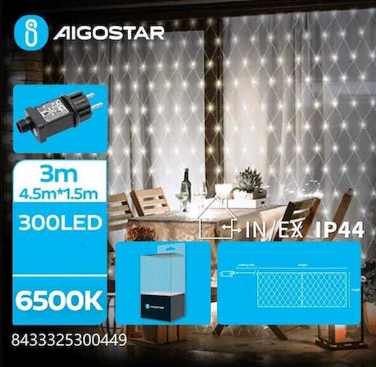 300 Λαμπάκια LED 4.5μ. x 150εκ. Ψυχρό Λευκό τύπου Δίχτυ