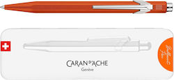 Caran D'ache 849 Stift Kugelschreiber mit Orange Tinte