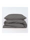 Ravelia Παπλωματοθήκη Βαμβακερή Υπέρδιπλη 220x240 Dark Grey