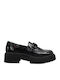 Patent Leather Women's Moccasins in Black Color