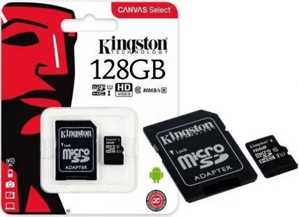 Kingston Canvas Select microSDXC Clasa 10 U1 cu adaptor
