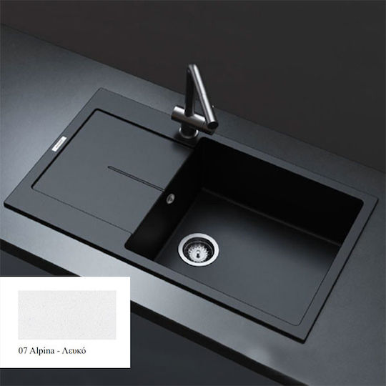 Macart Drop-In Spüle aus Verbundgranulat B86xT50cm Weiß