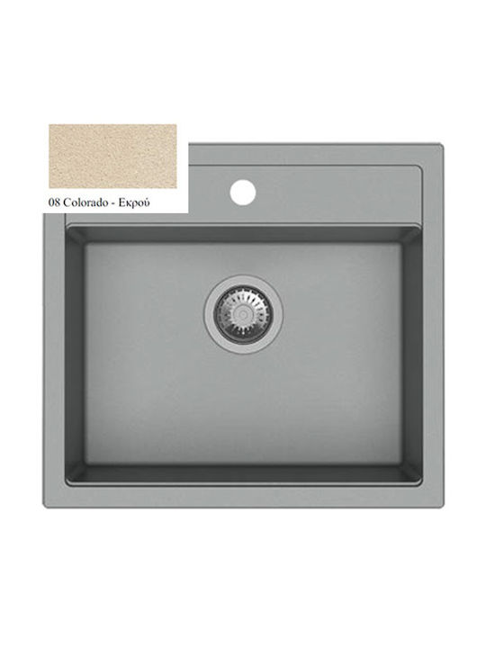 Macart Drop-In Sink Synthetic Granite W56xD51cm Gray