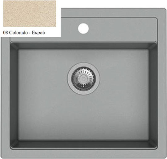 Macart Drop-In Spüle aus Verbundgranulat B56xT51cm Gray