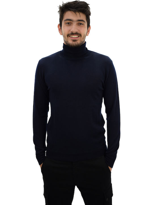 Besilent Man Men's Long Sleeve Sweater Blue