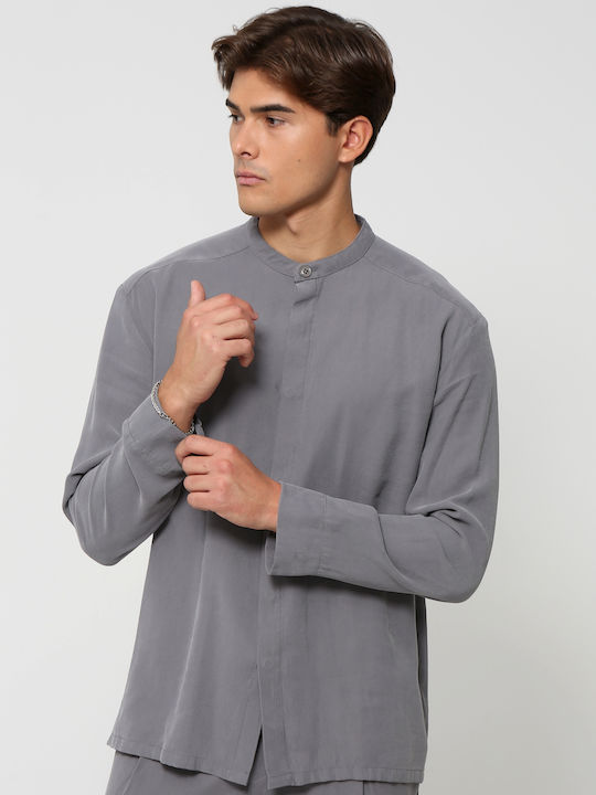Long-sleeved Shirt Polka Dot Grey