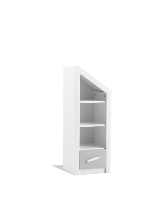 Kids Wooden Bookcase White 41x116x41cm