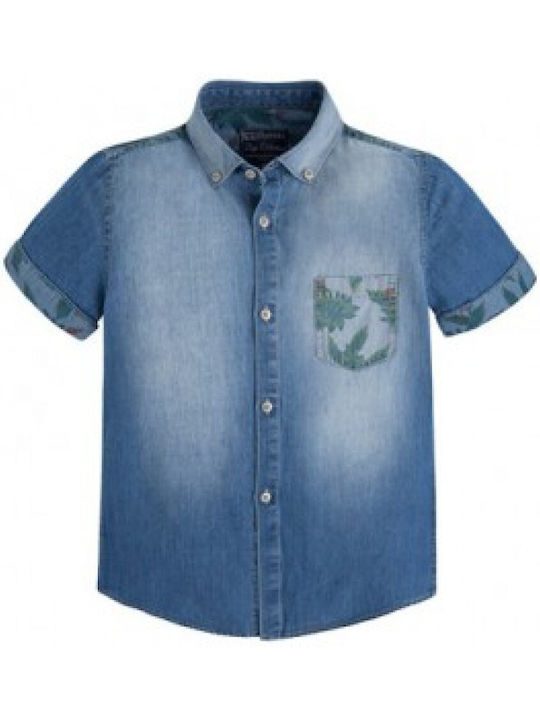 Mayoral Kids Denim Shirt Blue